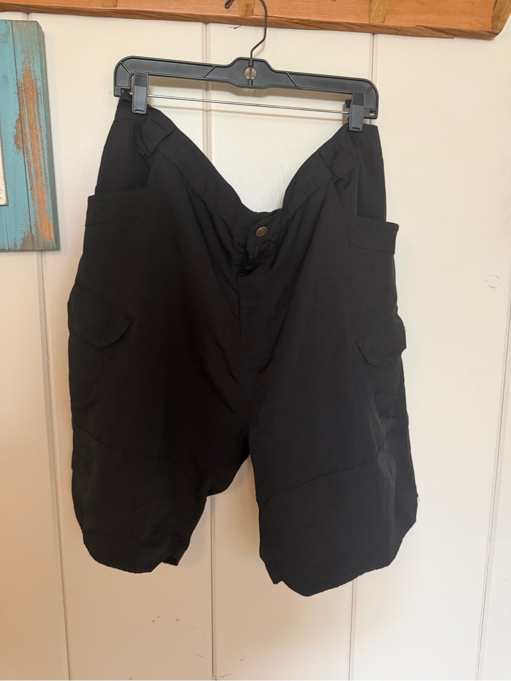 Propper Tactical Cargo Shorts Mens 40 Black Ripstop 9 Pocket Duty Hiking